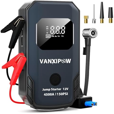VANXIPOW Z8 Jump Starter with Air Compressor Cover