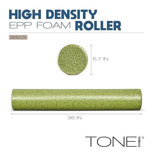 Tone Fitness High Density EPP Foam Exercise Foam Roller for Yoga, Pilates, Stretching, Massage, and Recovery | Multiple Sizes and Colors - Image 5