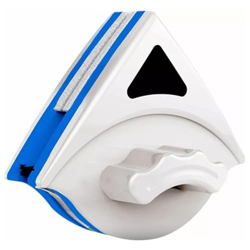 Double Sided Window Cleaner with ABS Plastic Shell Rubber Magnetic Glass Wiper Adjustable Magnetic Washing Brush Equipment for Home High Rise Window(Blue)ï¼ˆNo Washer Fluidï¼‰