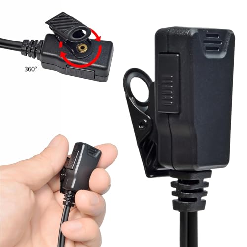 Miniatura 4 de Hyshikra Walkie Talkie Auricular Con Micrófono, 2 Pines Con Ptt, Compatible Con Kenwood Esnic Retevis Baofeng Uv-5r Radio Ear Piece Para Guardaespaldas De Seguridad Forma De G, 1 Piezas