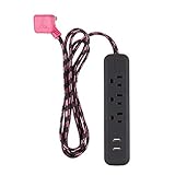 Globe Electric 78534 Designer Series Power Strip, Black