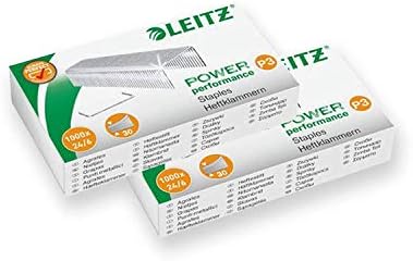Leitz 5570000 zszywek (24/6 mm) 1000 sztuk ocynkowanych (3 opakowania, 24/6 mm)