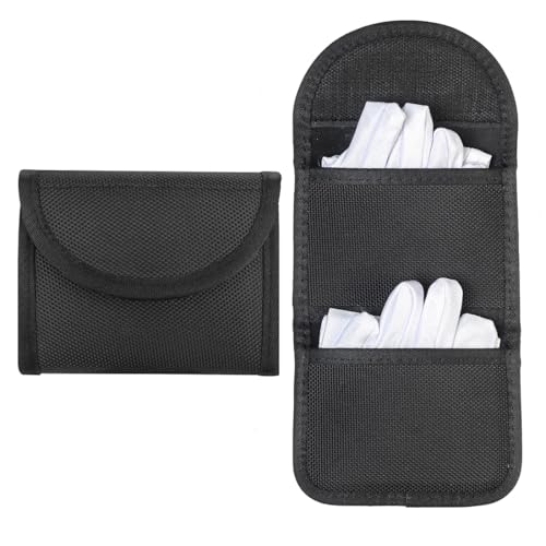 WeddHuis 2 Stück Gürtel Handschuhtasche,Latex Handschuh Einweg Handschuhhalter,Doppelte Handschuhtaschen für 5,7 cm Dienstgürtel