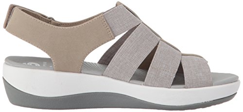 Clarks Women's Arla Shaylie Platform, Sand/White Heathered Elastic, 8 Medium Us #TOP5
