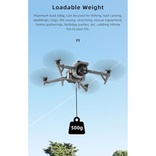 LICHIFIT Système Airdrop pour drone + Trains d'atterrissage pour DJI Air 3 - Lanceur de charge utile - Transport - Dispositif de déverrouillage - Dispositif de chute - Jambes étendues – vue 5