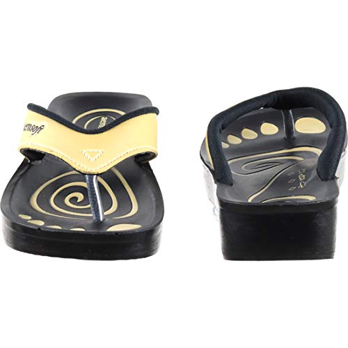 Image of Aerosoft Women's Black Flip-Flops - 37 EU