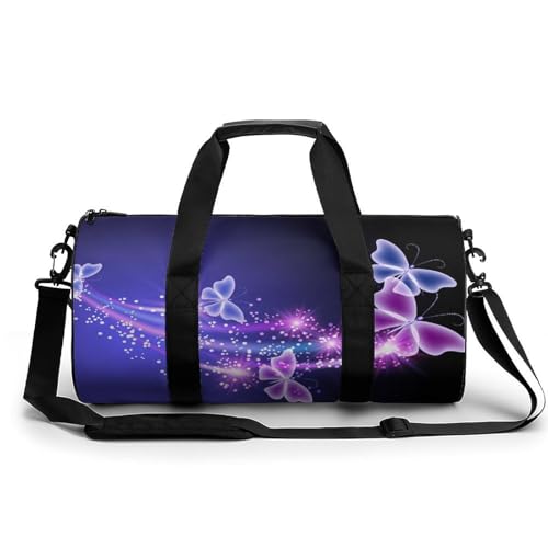 Sac week-end papillon violet idéal pour camping et randonnée