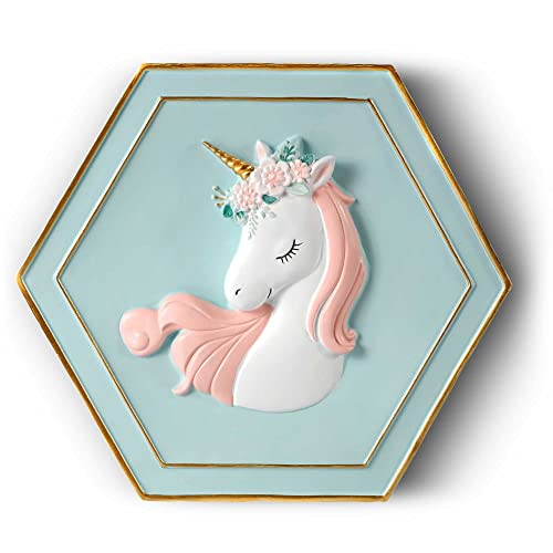 Unicorn Bedroom Decor for Girls - Handmade and Painted | Unicorns Gifts for Girls - Wall Decor for Bedroom Aesthetic | Girls Wall Decor - Toddler Girl Room Decor - Unicorn Bathroom Decor - Unicorn Pictures Wall Decor | Unicorn Wall Art
