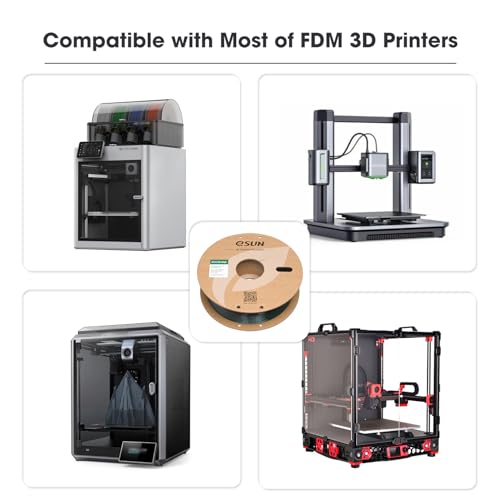 Image of eSUN Silk Magic PLA Filament 1.75mm, Shiny Silk Dual Color Co Extrusion 3D Printer Filament, 1KG (2.2 LBS) Spool 3D Printing Color Change Filament for 3D Printers, Black Green