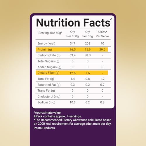 Image of Prolicious Macaroni Pasta | Upgrade Your Pasta Time | 15g Protein + 7g Fibre | Durum Wheat & Peanut Flour | No Maida, Not Fried | 2.6X More Protein | For Masala, White Sauce, Baked & More | 400g