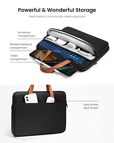 Tomtoc Protective Tablet Carrying Bag For 12.9-Inch Ipad Pro 6Th/5Th/4Th/3Rd Gen With Magic Keyboard/Smart Keyboard Folio, 13-Inch Macbook Air/Pro M2/M1, Water-Resistant Shockproof Accessory Case #TOP1