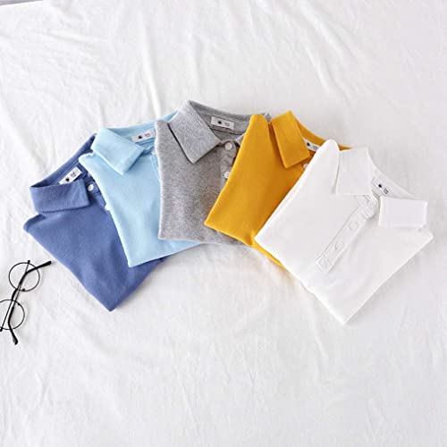 LNICEAR Kids Boys Long Sleeve Solid Color Polo T-Shirts Toddler Casual Basic Tops Tees Blouses4