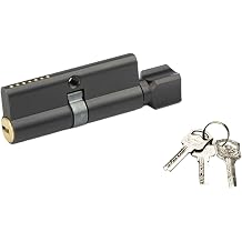 Zoegneer Door Lock Cylinder Zinc Alloy Pure Copper Core For 70 80 Lock Mechanisms for Wooden Doors Enhanced Security Anti Pick Pins Smooth Key Operation Easy Installation Black AnA