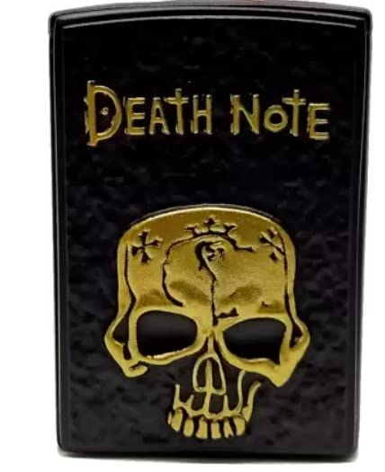 WBD Flame Premium Side Slider Death Note Windproof Lighter - Skull Design Jet Flame Lighter Pocket Lighter Pocket Lighter Pocket Lighter (Black).