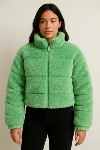 Image of KOTTY Women's Coral Fabric Winter Grey Jacket - Ultra-Soft Warm Wear with Plush Texture and Premium Comfort Fit