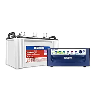 Luminous Inverter & Battery Combo for Home, Office & Shops ( Eco Volt Neo 1050 Sine Wave Inverter, Red Charge 15000 120 Ah Tall Tubular Battery)