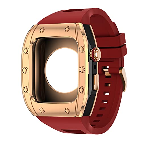 Kit modification Apple Watch 45mm boîtier métal iWatch Series 8 7 6 SE bracelet silicone