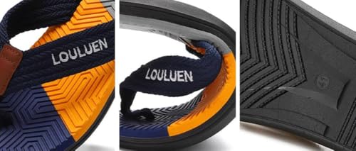 Men's Flip-Flops, Comfortable Men's Sandals, Breathable Slippers for Boys, Beach Sandals for Outdoor-Multicolor B022