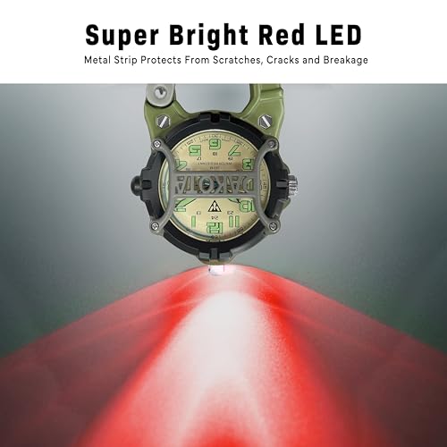 Image of Dakota Mini Clip Microlight, Quality Pocket and Fob Watch, Premium Durability Outdoor Gifts for Men, Use for Fishing Hunting, and More, LED Flashlight, Clip on Watch