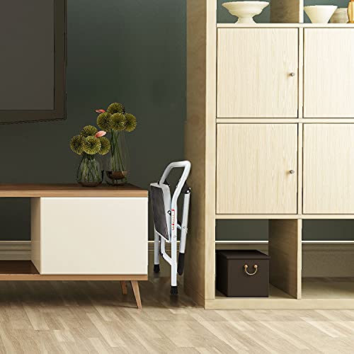 1-Step Ladder Folding Step Stool With Anti-Slip Sturdy And Wide Pedal Stepladder Multi-Use For Home And Kitchen Space Saving (White) #TOP3