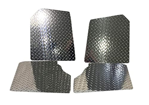 Polaris Ranger 800 Crew 2010-2014 UTV DIAMOND PLATE FLOOR XP front and rear SILVER