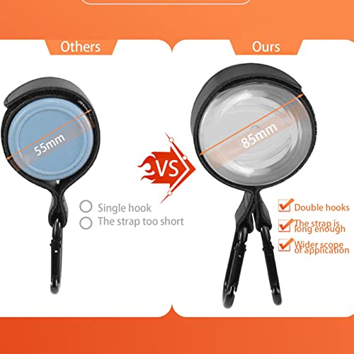 Mamãe Gancho | carrinho duplo giratório - Clipes carrinho com 2 mosquetões para pendurar bolsas e co