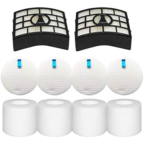 Vacuum Filters Replacement for Shark Rotator Powered Lift-Away AZ1002, NV650 NV651 NV652 NV750 NV751 NV752 NV753 AX950 AX951 AX952 ZU632, 2 Post Filters + 4 Foam & Felt Filters, Part # XHF650&XFF650