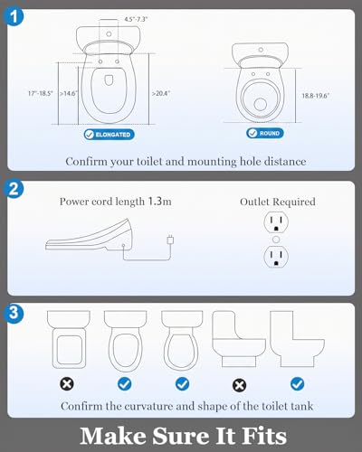 Image of TOTTE Bidet Toilet Seat Elongated, Bubble Foam Shield, Electric Bidet with Heated Water & Remote - Heated Bidet Seat with Auto Open /Close, Instant Warm Wash & Dry, LED Nightlight for Family