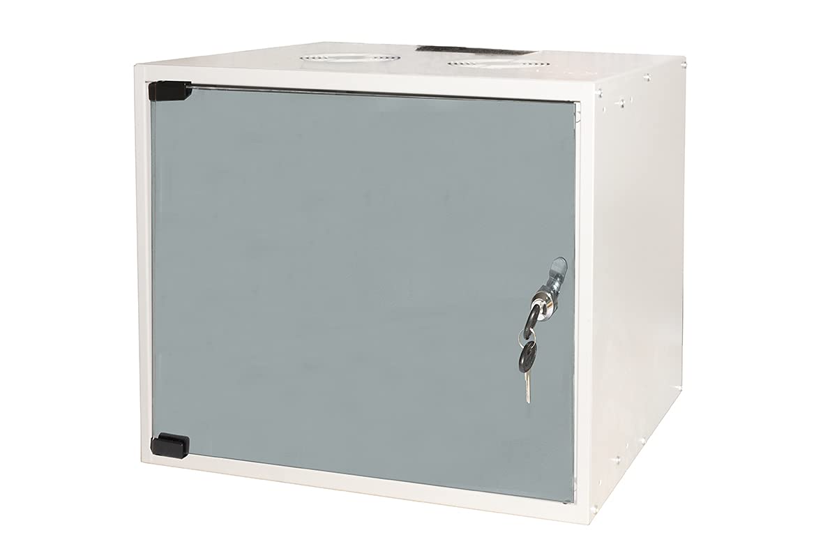 LINK LK1909U40E Armoire Rack 19" Disque assemblé 9 Unités murales (H) 460 x (L) 540 x (P) 400 mm Couleur Gris Porte Verre