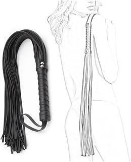 QiKKago LáTigo De Entrenamiento Largo Negro, LáTigo De Entrenamiento para Interior Y Exterior, LáTigo Multifuncional-Q