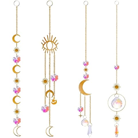 VOSSOT 4 piezas de luna y sol, neumáticos de arco iris para decoración Cover