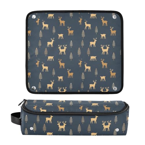 Bolsa de viaje para herramientas de cabello Cute Christmas Marble, resistente al calor, para planchas, rizadores y accesorios de cuidado capilar, organizador portátil miniatura 3