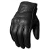 Premium Men's Motorcycle Leather Perforated Cruiser Protective Gel Gloves M