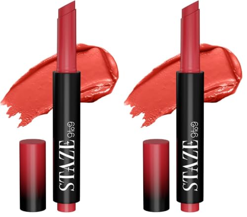 Image of Staze Y.U.M.M.Y Lip Gloss Balm | 3-in-1 Gloss + Tint + Balm | High-Shine Glossy Finish | With SPF 15 | Non-sticky Formula with Hyaluronic Acid & Shea Butter | 03 Apple Pie | 2g (Pack of 2)