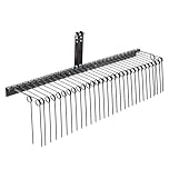 VEVOR Tow Behind Landscape Rake, 72" Tow Dethatcher with 32 Steel Tines, Lawn Dethatcher Rake Attaches to Category 1, 3 Point Hitch for Tractor, for Leaves, Pine Needles, Straw, and Grass
