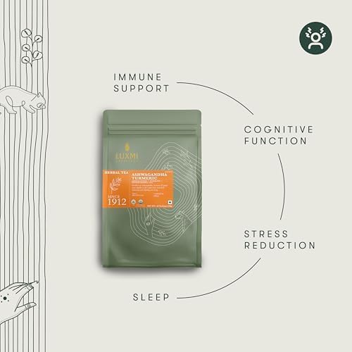 Miniatura 3 de Luxmi Estates Astounding Ashwagandha Tea, 50 bolsas de té, con Ashwagandha, cúrcuma, jengibre, hierba de limón y más, para aliviar el estrés, calmar