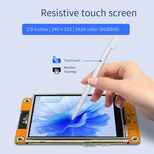 Módulo -32E con pantalla táctil resistiva de 2,8 pulgadas y placa desarrollo integrada 2