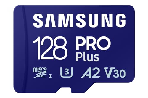 Samsung PRO Plus 128 GB microSD-kort med USB-kortläsare för spel