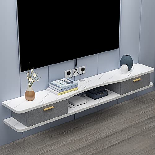 Meuble TV suspendu et console audio pour composant de centre multimédia - 2