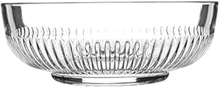 Argon Tableware Large Campana Glass Serving Bowl - Vintage Clear Kitchen Mixing Snack Bowl Dishes - 20cm