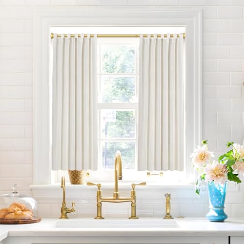 Shower Curtain Rod 45-77 Inch Gold Shower Rod Tension Curtain Rod Adjustable Curtain Rods No Drilling Shower Curtain Tension Rod for Bathroom Windows Doorways 1pcs by MEXAU - Image 6