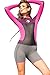 Micosuza Womens Shorty Wetsuit Long Sleeve 1.5MM Neoprene Back Zip Winter Swimwear Long Sleeve Diving Snorkeling Surfing Swimwear