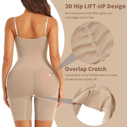 EUYZOU Shapewear Bodysuit for Women Tummy Control Seamless Sculpting Body Shaper Top3