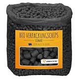 verpacking Cacahuetes de embalaje en almidón de maíz biodegradables [color y cantidad a elegir] relleno para paquetes Negro 25 litros