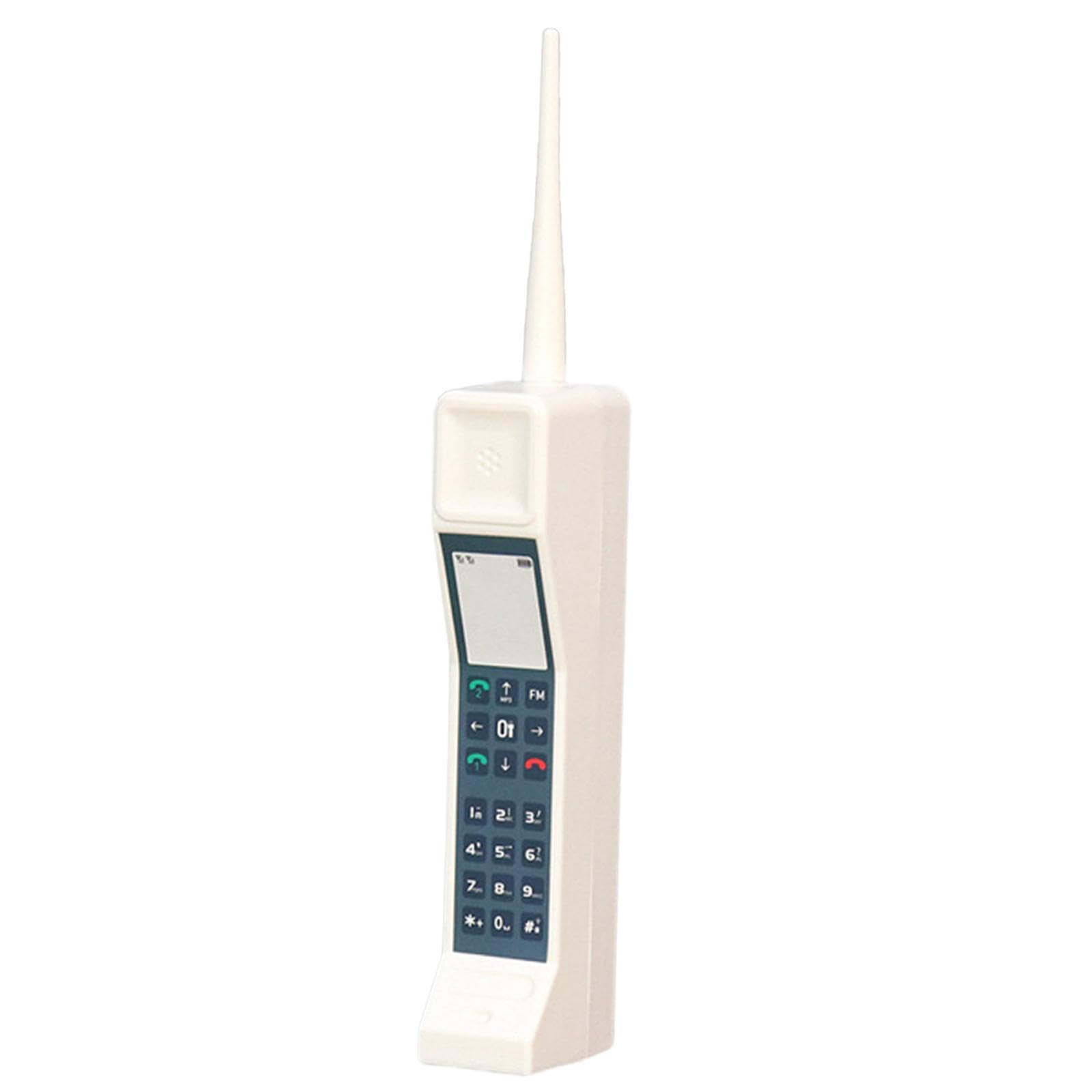 HOIXZCS for Creative Retro Brick Cell Phone Model Home Ornament Vintage Style Centerpiece Decor For Living Room And Fine Workmanship And Makes Full Of Novelty, White, 4x6x31cm