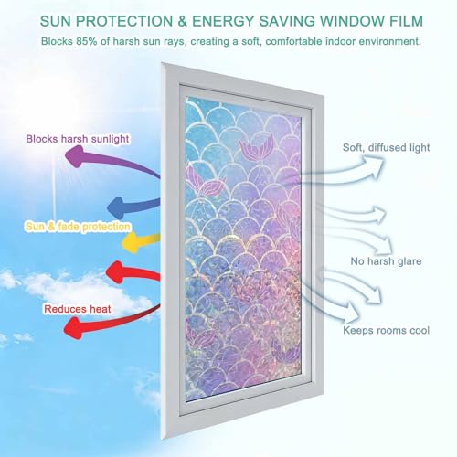 Película decorativa ventana con efecto arcoíris miniatura 7