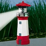 Rotativo Luz Efecto Loopunk USA Energía Solar Faro con Giratorio Bombilla Lámpara Adorno de Jardín Patio Luz