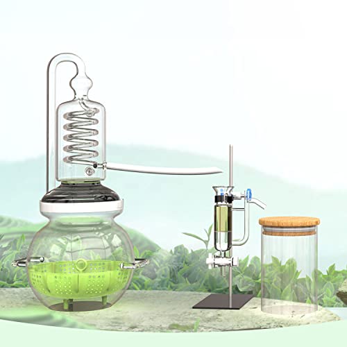 Lab Essential Oil Distillation Apparatus 4000Ml Water Distiller Purifier Home Diy Glassware Extraction Distillation Kit With Essential Oil Separator Hydrosol Moonshine Distiller (Upgraded) #TOP1