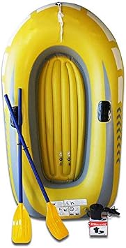 Inflatable Fishing Boat Inflatable Fishing Boat Thick Durable Drifting 2 Person Boat Outdoor Fishing Boat Double Drift Boat Kayak Yellow Fishing Kayak Color, Yellow, Size, 188x114cm, Yellow,74x44.9