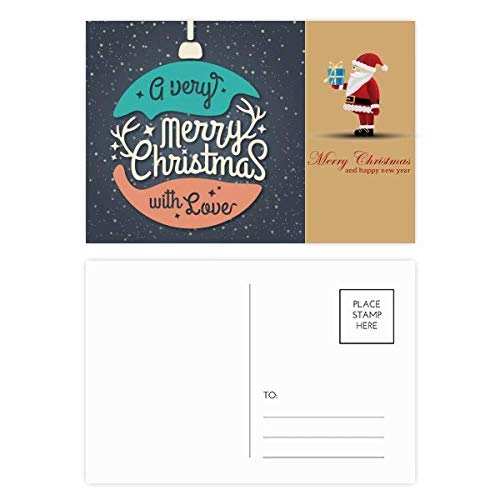 Cartes postales de Noël motif Père Noël pour vœux chaleureux x20